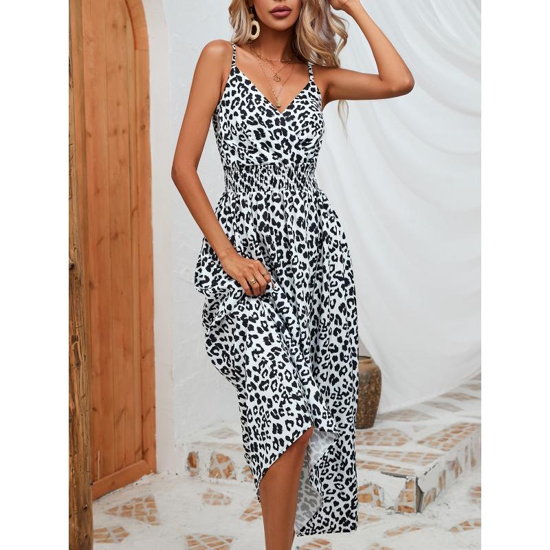 Women's Dress Summer Leopard Print Suspender Group Women's Clothing Casual Dresses