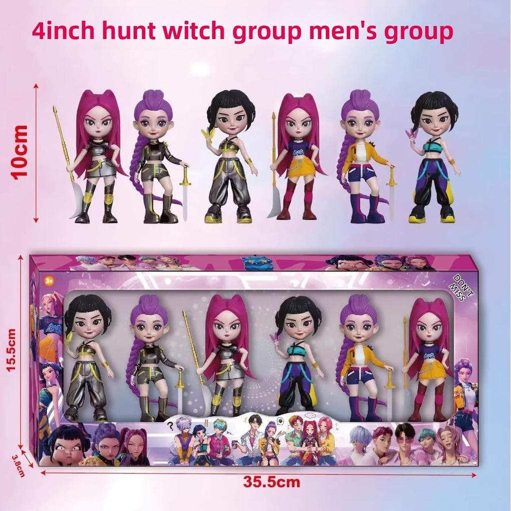 2026 Hot Anime KPop Devil Hunter Doll Vinyl Toy Rumi Mira Zoi Character Vinyl Mask Blind Box Ornament Toy Birthday Gift 5D Eyes
