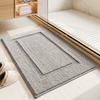 Tappetino da Bagno Monocolore, Tappetino da Bagno in Microfibra Floccata con Texture 3D, Asciugatura Rapida & Antiscivolo, Tappeti Assorbenti Ispessiti