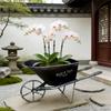 Antique Iron Metal Flowerpot Weather Resistant Iron Planter Flower Container For Balcony Garden Indoor and Outdoor Use