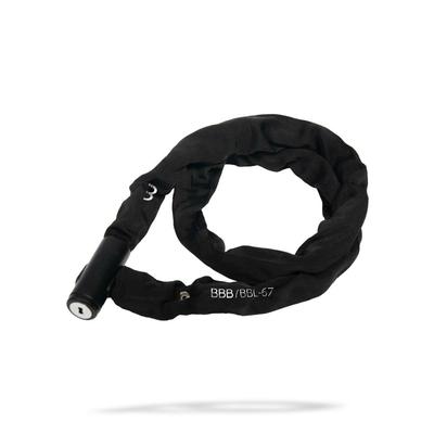 BBB Zamek rowerowy typu klucz ŁAŃCUCHOWY 3 klucze w zestawie Grubość x Długość 100cm Czarny 30402 (Blokada łańcuchowa) 4.5mm BBL-67