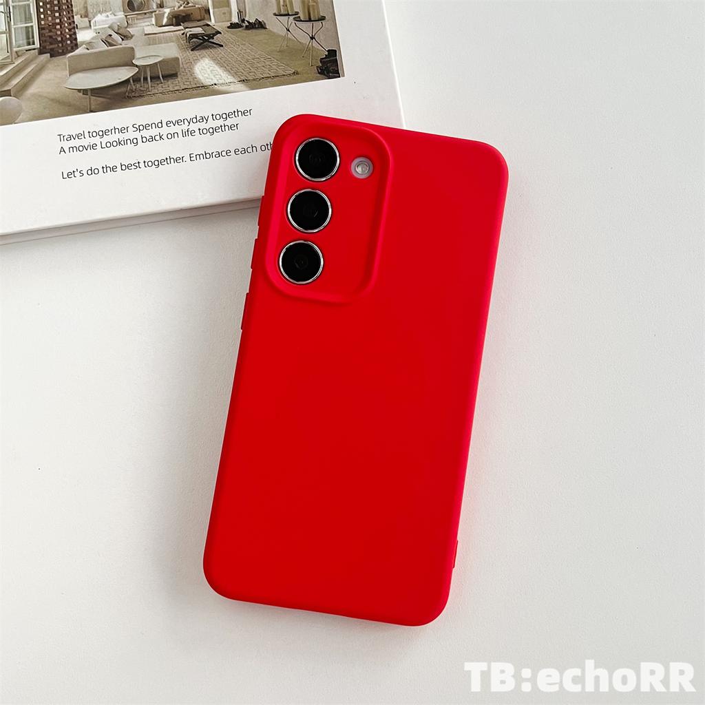 Coque souple en silicone liquide pour SamsungS25Ultra S24 Plus S23 S22 Ultra S24 S22 coque de protection anti-chute à couverture complète de couleur unie