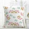 Fashion Classic Retro Watercolor Floral Cushion Cover Daily Washable Linen Pillowcase Soft  for Sofa Bed Home Room Decor