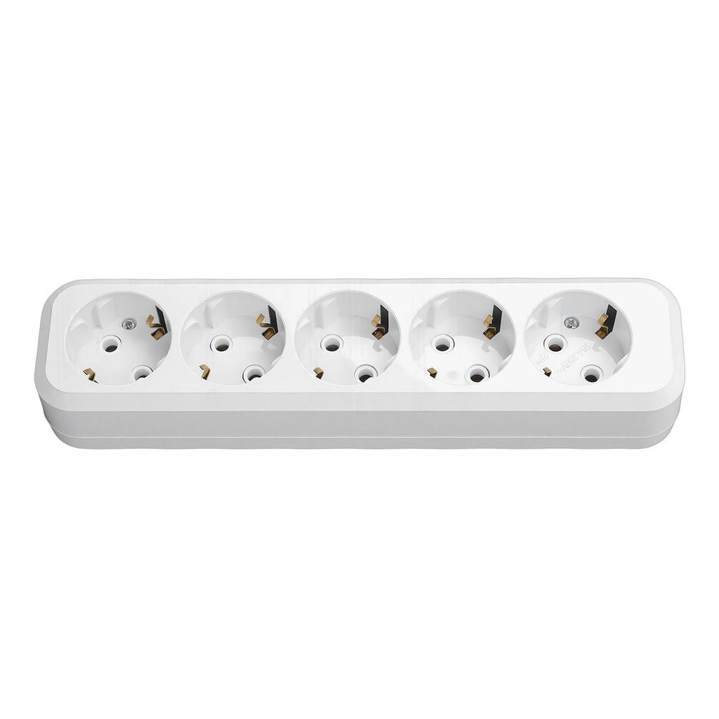 European Plug Socket Panel 16A Current Round Hole Plug Socket Wall Power Outlet Panel for Home Appliances 10 Holes