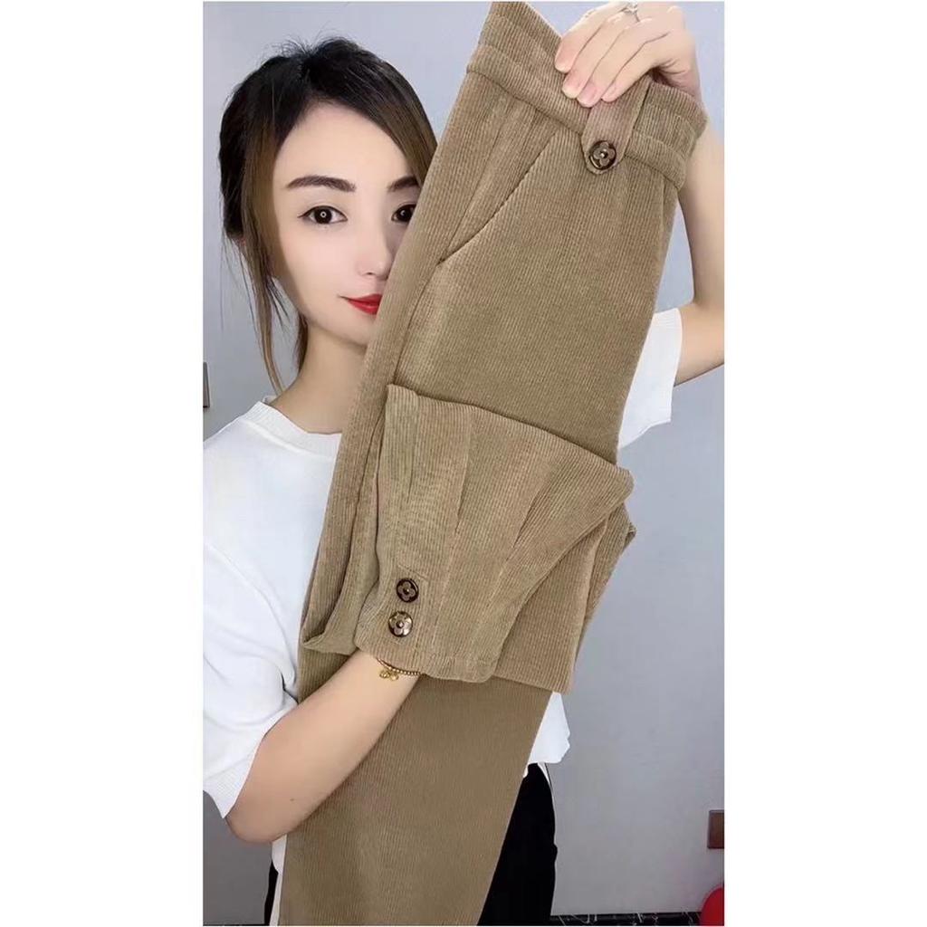 Casual Thickened Women's Trousers Made of Corduroy Velvet Warm High Waisted Sweatpants Winter Vintage Sweatpants for Autumn Spring