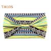 Women Elastic Headband Wide Design Floral Pattern Knotted Hair Band Non Slip Sweat Headband Yoga Running Sport Hair Accessories