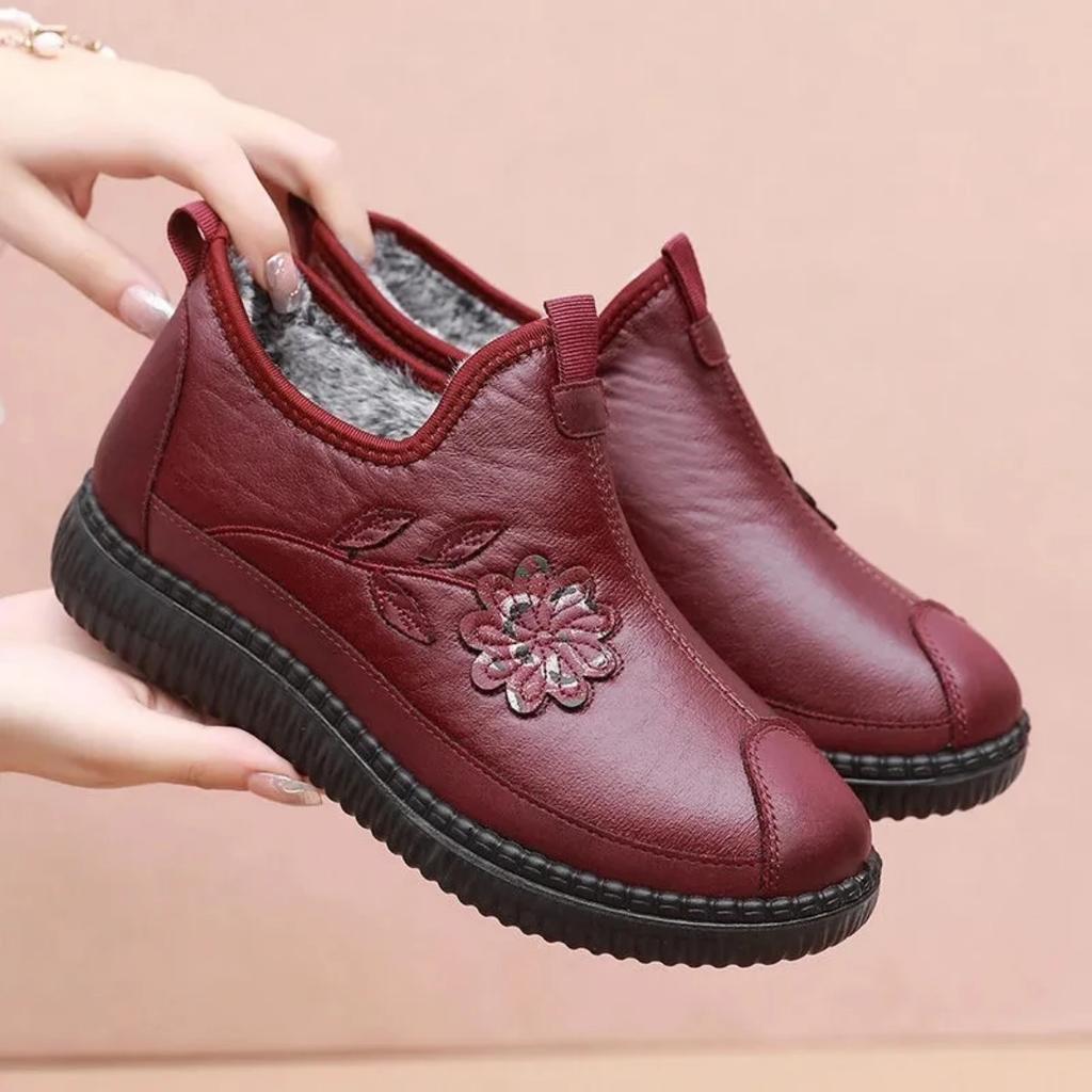 New Winter Design Warm Boots Comfort Casual Furry Keep Warm Fur Leather Sneakers for Women Winter Plush Ankle Boots
