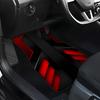 4pcs Black Red Geometric Car Floor Mats, Universal Auto Liners, Anti-Slip Easy Clean Carpet For Sedans SUVs