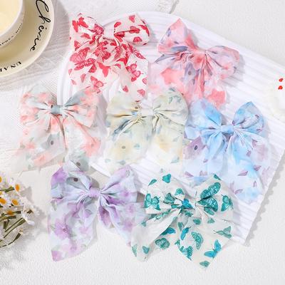 10Pcs Random Hair Bows Hair Clips for Women Girls Hair Accessories Fresh Butterfly Ponytail Bowknot Hair Gripes