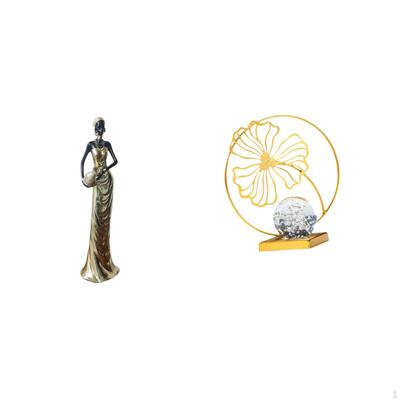 African Tribal Lady Iron Figurine Vintage Art Sculpture Decorative Collectible Ornament for
