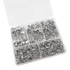 550-Piece Silver Safety Pin Set for Clothing and Household Use
