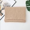 Korean version of autumn and winter new imitation cashmere scarf knitted double-sided striped corn pattern student female solid color shawl