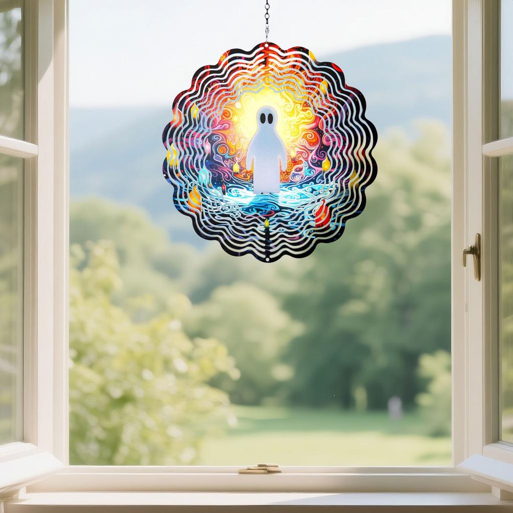 Wind Gyrate Outdoor Hanging, Metal Wind Gyrate Hollow Gifts, Man & Women, Wind Sculpture Exterior Silhouette Balcony, Garden, Yard Decoration