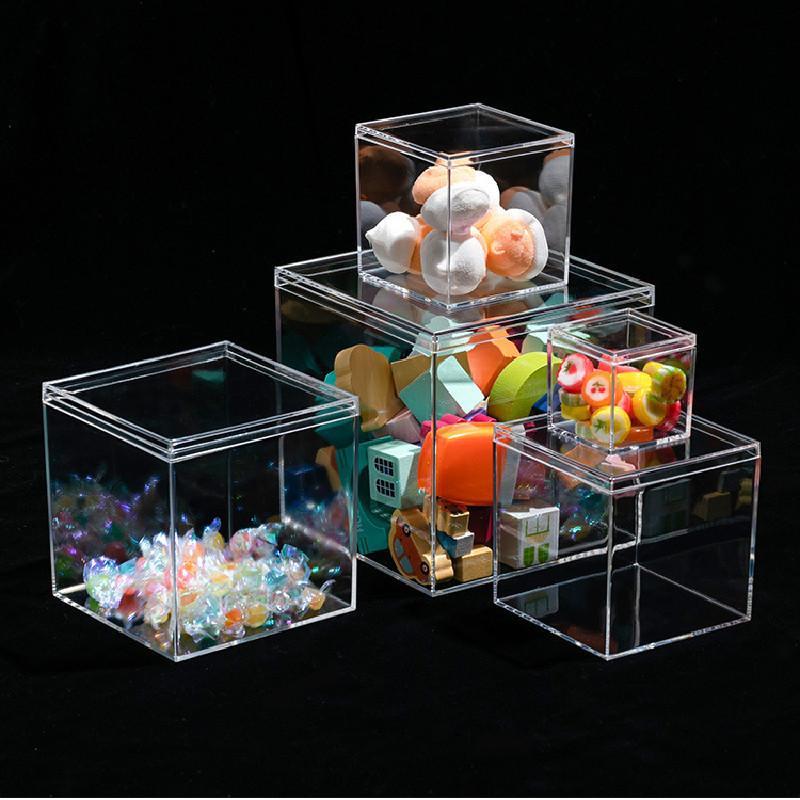 Modern Minimalist Clear Plastic Organizer Container With Lid For Stationery Toys Medicine
