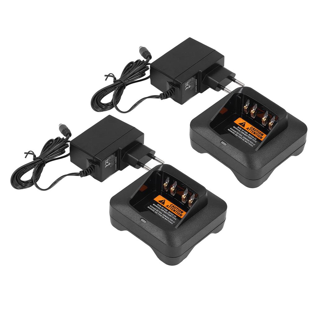 2 Stück 2-Wege-Funkgerät Akkuladegerät LED-Ladeanzeige Erhöhte Sicherheit Akku-Tischladegerät