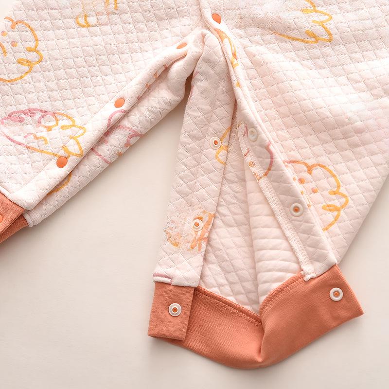 Newborn Baby Autumn and Winter Pajamas: Padded Romper and Crawling Clothes
