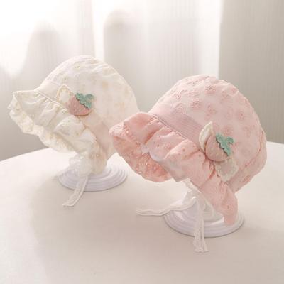 Chapeau seau en dentelle Printemps & Été pour Bébés Filles - Protection Solaire Mignonne