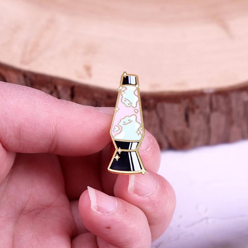 Interesting Rock Lamp Enamel Pin Brooch Cute Cartoon Metal Badge