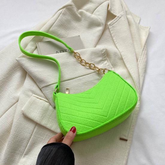 Women Felt Underarm Bag Fashion Shoulder Bag Stylish Top Handle Bag Quilted Handbag Stylish Hobo Bag for Shopping Dating Commuting
