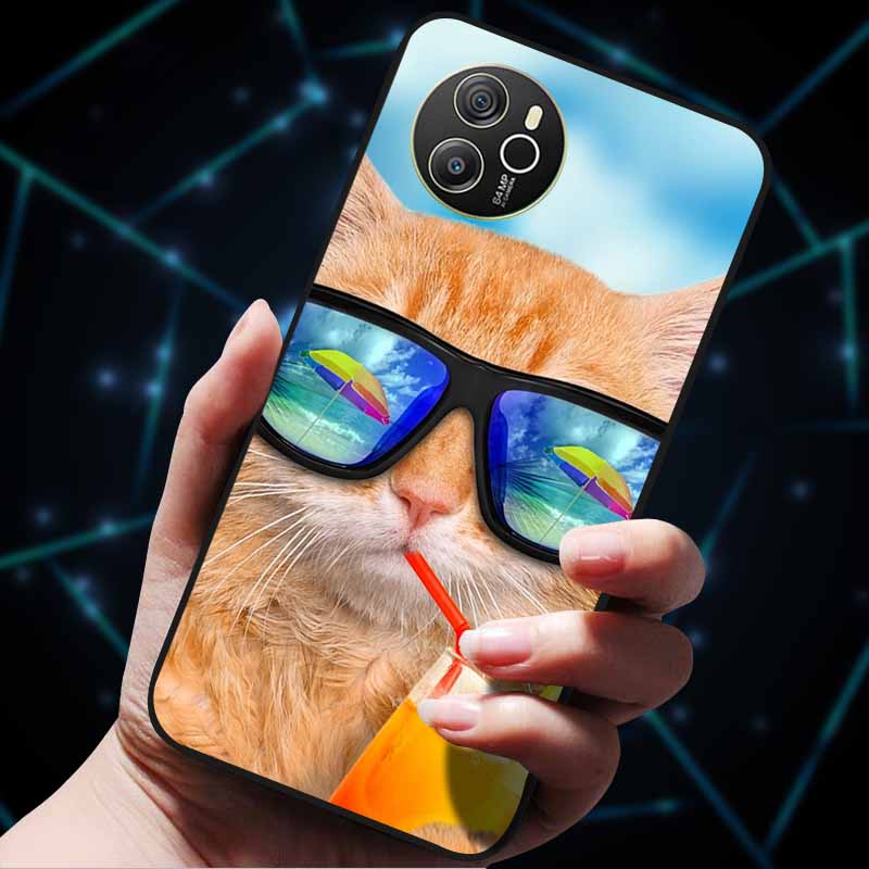 

For Oscal Tiger 12 Case Cool Luxury Soft Black Silicone Shockproof Phone Case for Blackview Oscal Tiger 12 Coque Fundas TPU Etui Oscal Tiger 12