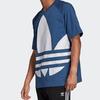 Adidas Originals Trefoil Big Logo Print Short Sleeve T-Shirt Men Tops Blue FM9902