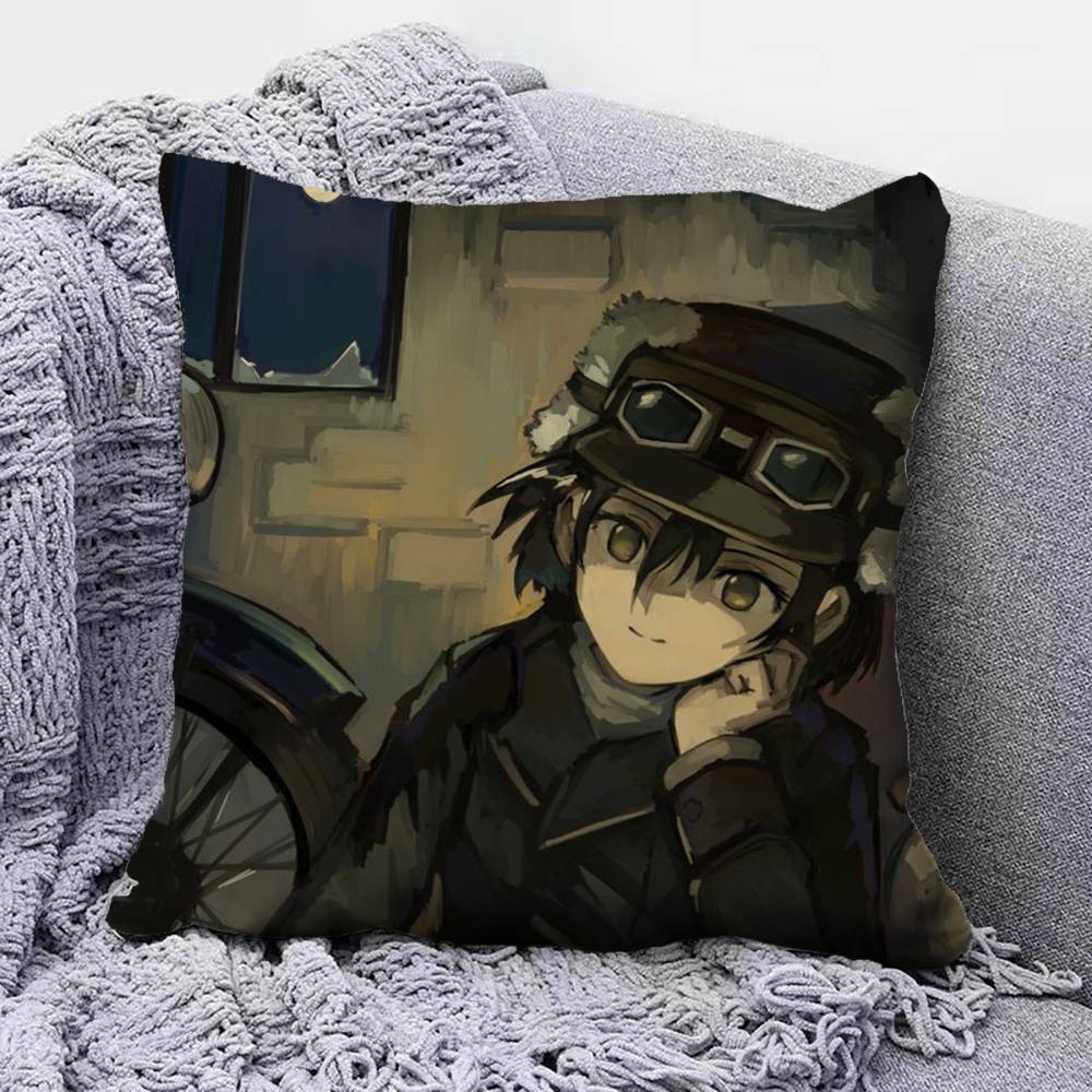 Anime Kino no Tabi the Beautiful World Pillow Covers Home Sofa Cushion Covers and Aecorative Custom