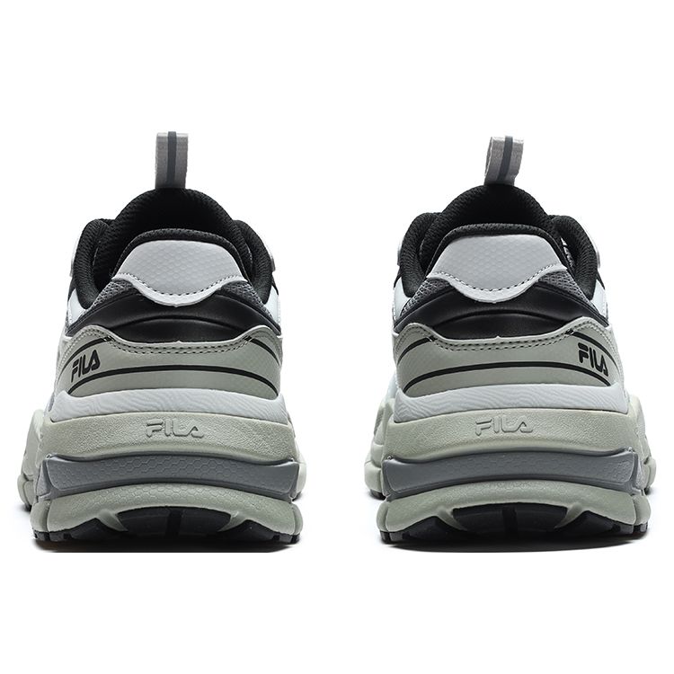 Fila Decoder Retro Sports Fabric Synthetic Leather Low Top Casual Running Shoes Men sneaker Gray Black F12M312111FFA