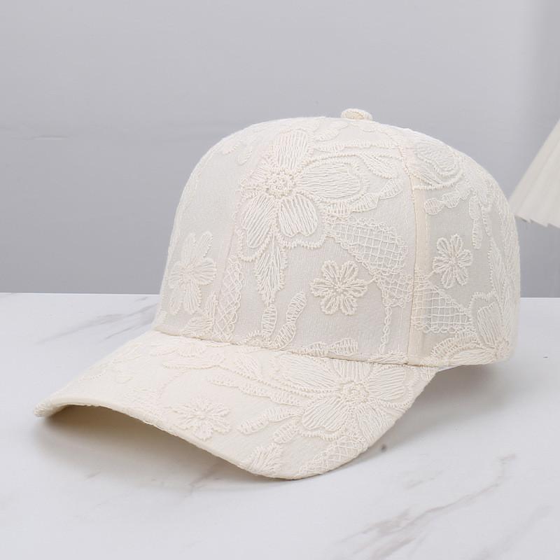 Floral Embroidery Baseball Hat With Curved Brim For Outdoor Sunshade Girls Boys