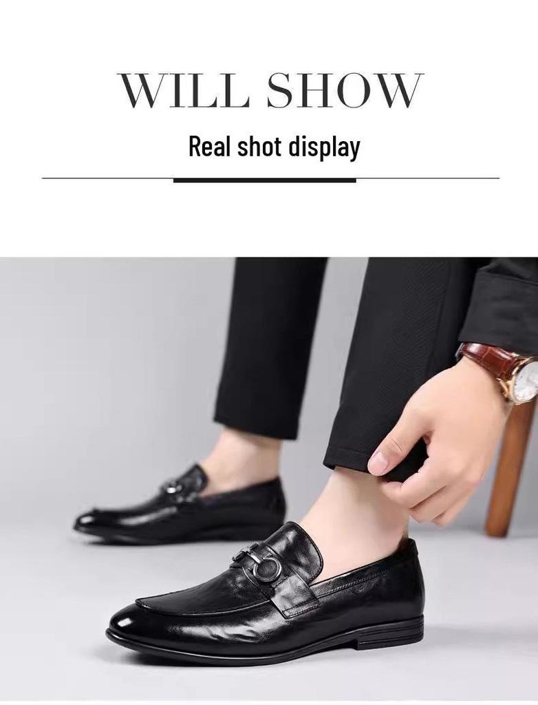 Men's Autumn Business Formal Leather Loafers - Korean Style, Breathable, Comfortable, All-Match