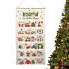 Christmas Advent Calendar 24 Pocket Fabric Wall Decor Reusable Children's Christmas Countdown Surprise Gift Hanging Bag