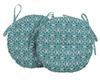Vargottam Indoor Outdoor Round Bistro Chair Cushions Block Print 15-Inch Bistro Chair Pads Waterproof Seat Chair Cushion For Home
