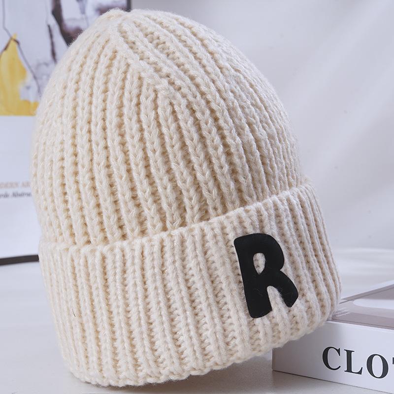 Women's New Winter Knitted Hat Korean Style Trendy Versatile Big Head Circumference Face Small Windproof Ear Protection Wool Hat