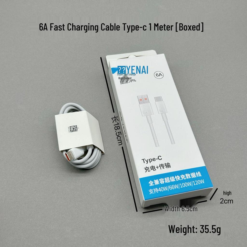 6A Super Fast Charging Type-C Cable for Huawei Phones, Fully Compatible