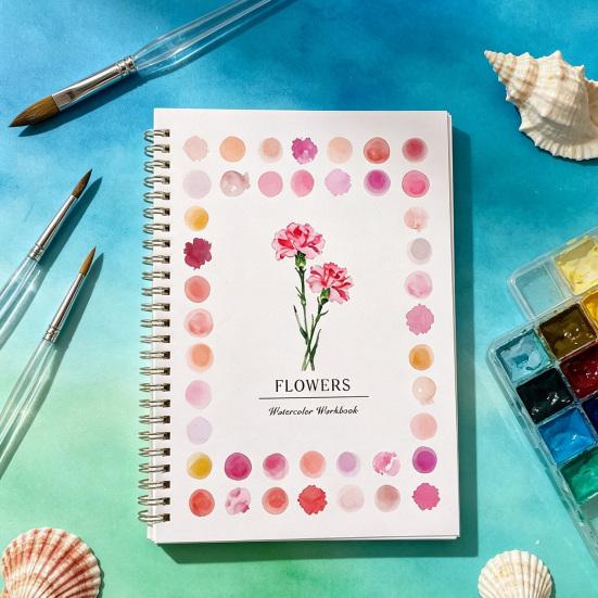 Watercolor Painting Book Step-by-Step Guide Color Mixing Blending Illustrations Animals Flowers Baking Coloring Book