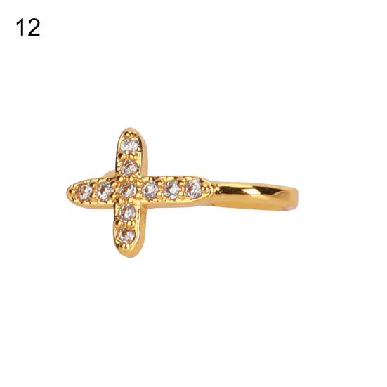 Nose Piercing Clip Eye Catching U Shape Copper Cubic Zirconia Multi Style Shiny Ear Cuffs Nose Stud for Daily Wear