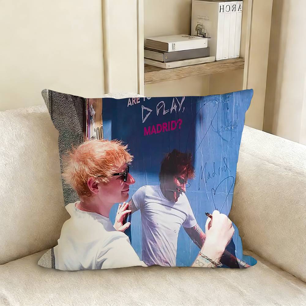 Ed SSheeran Albums Pillow Case Living Room Sofa Cushion Cover Suitable For Home Bedroom Room Decoration