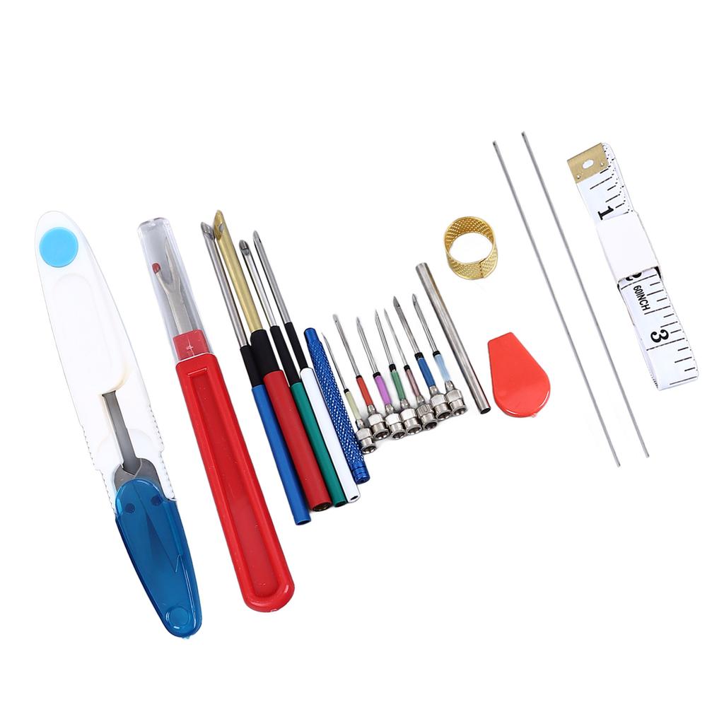 20 Pieces Punch Needle Kit Needle Threaders Embroidery Poking Cross Stitch Tools Punch Needle