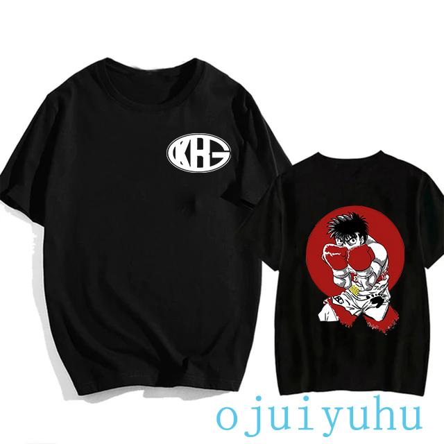 Hajime No Ippo Hip Hop EU Size TShirt Anime Harajuku Tee Tops Men Women Makunouchi Takamura T-Shirt KGB Y2k Manga Tshirt Clothes