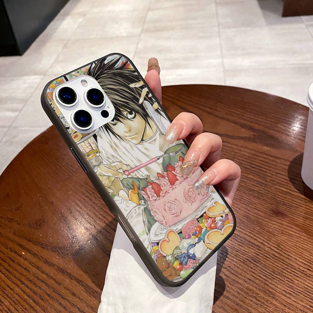 Death Note Anime Phone Case Corrugated Pattern Phone Case For iPhone 17 Air 16 15 14 13 12 11 Plus Pro Max Shockprooof Cover