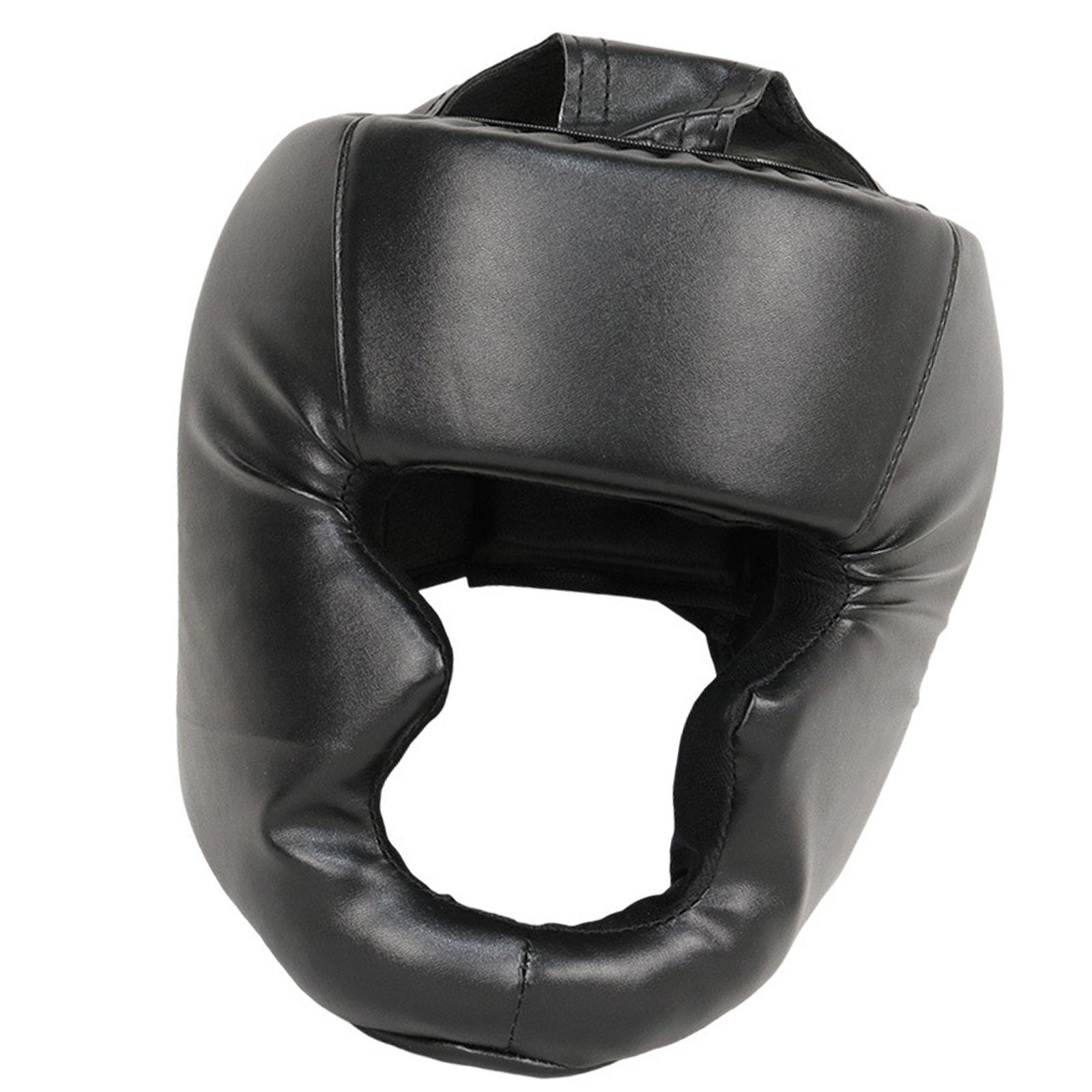 Боксерский шлем для спаррингов, тренировок, боевых искусств, бокса, мужской, женский, боксерская защита головы, полная защита головы чёрный