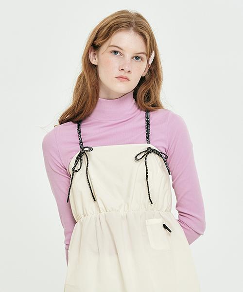 Kirsh Cherry Basic Half Neck T-Shirt [Pink] Pink/1
