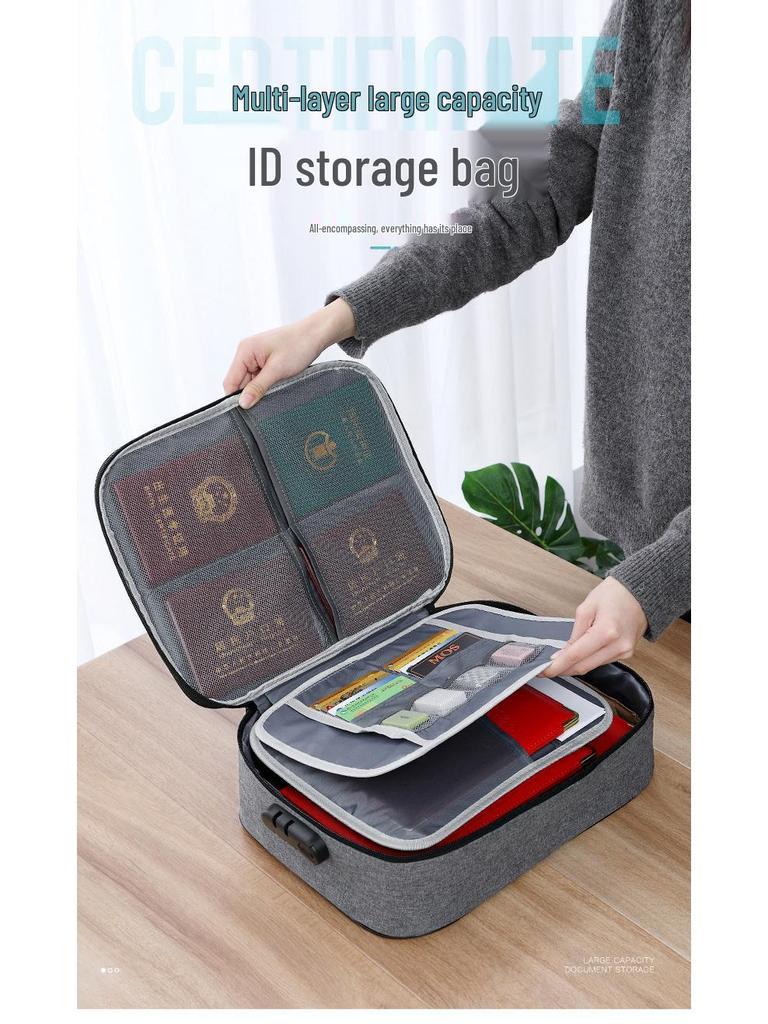 Multifunctional Large-Capacity ID & Document Storage Bag for Credit Cards and Driver's Licenses; Cross-Border Shipping Available.