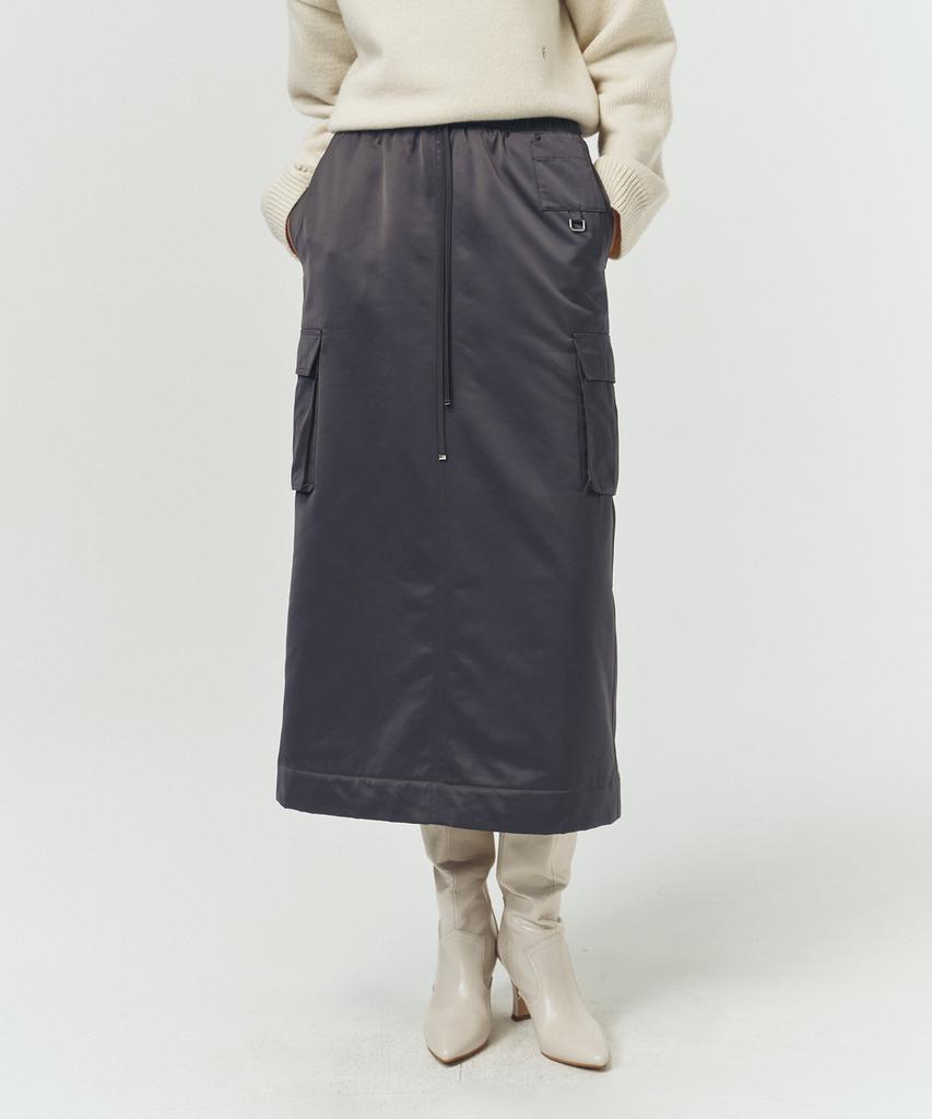 Artid Padded Cargo Skirt_Grey