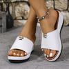 Fashion Summer Slippers Women 2025 Big Size Platform Wedges Sandals Slippers Non-Slip Open Toe Flip Flops Ladies Comfortable Beach Shoes