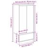 White Cabinet with Drawer 55.5 x 34 x 119.5 cm Engineered Wood