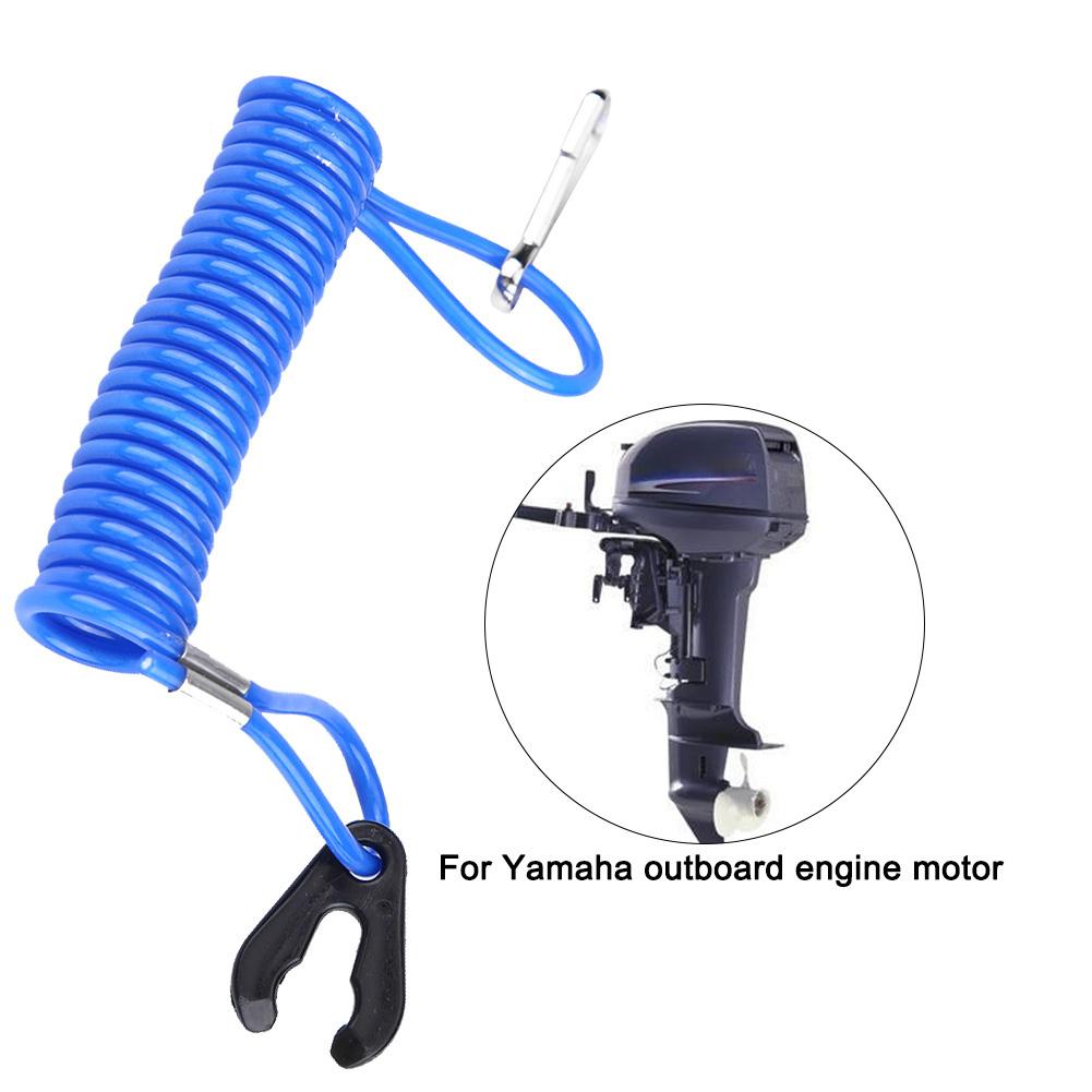 2 Pcs Outboard Engine Ignition Emergency Kill Stop Switch Safety Tether Lanyard for Yamaha
