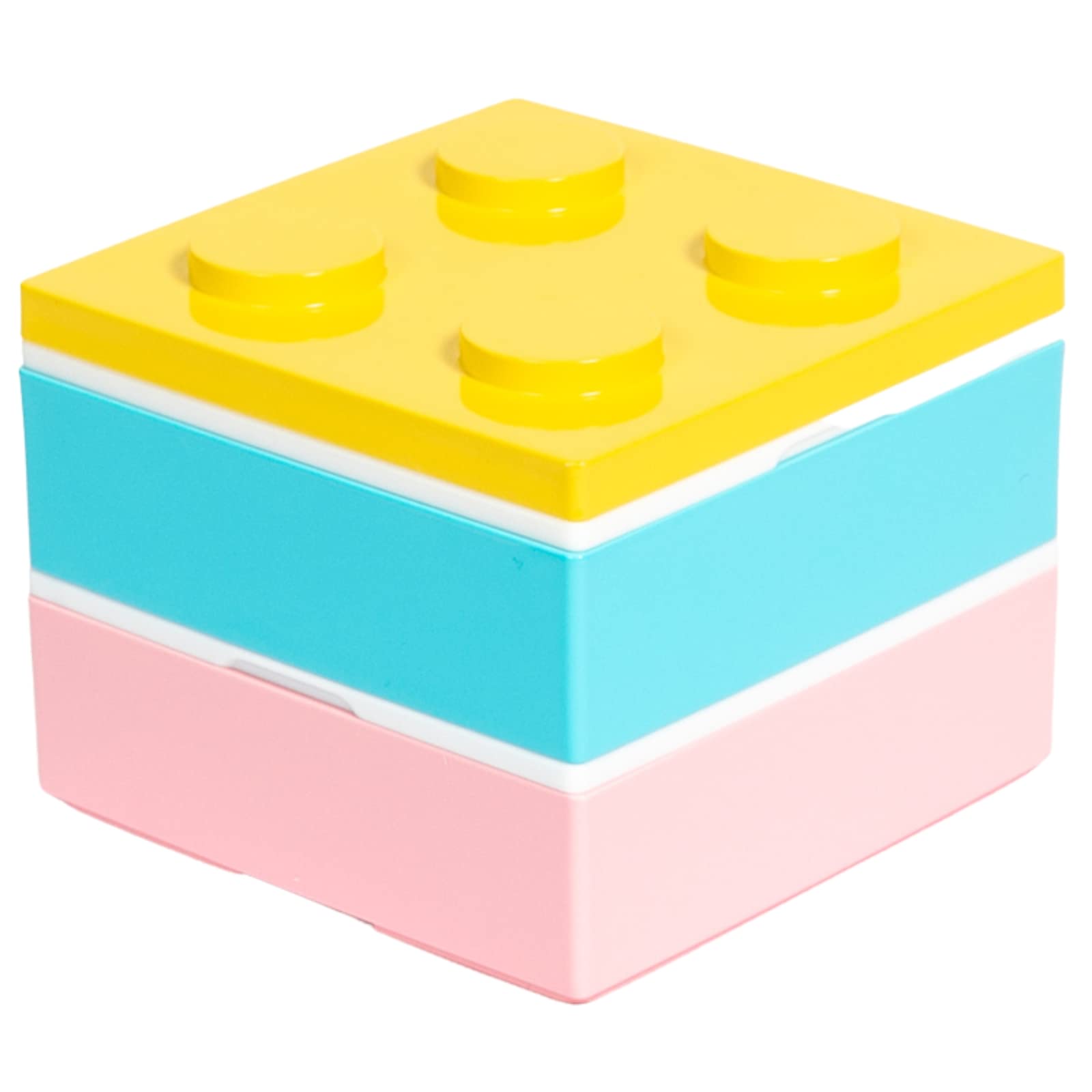 

падóу Квадратный ланч-бокс 460 мл Микроволновая печь и посудомоечная машина включает пакет со льдом и ланч сделано в Японии [PBLOCK] 2-ярусный (пастельно-желтый) безопасный, ремень,