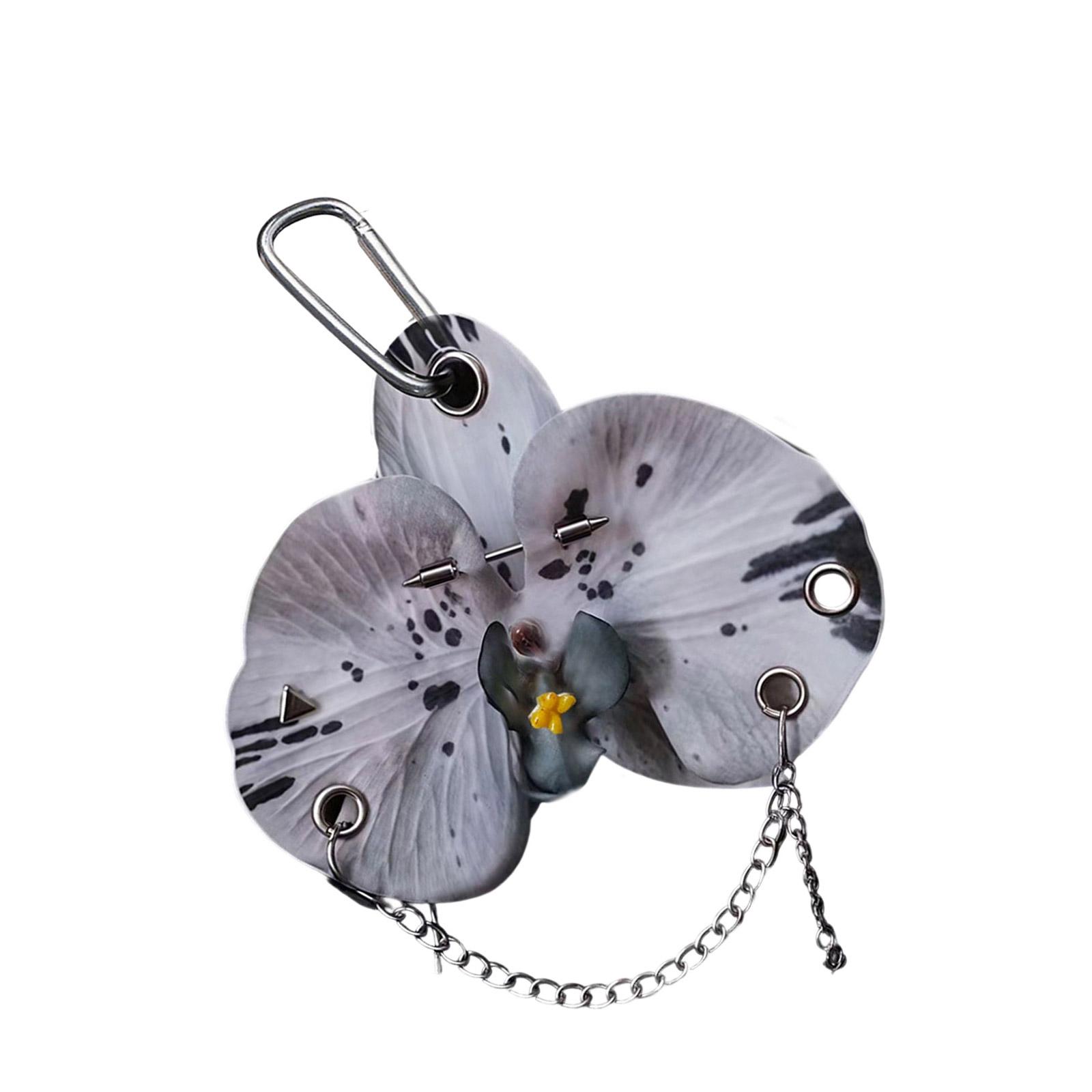 Elegant Floral Keychain Premium Plastic Material Compact Accessory for Rudiments