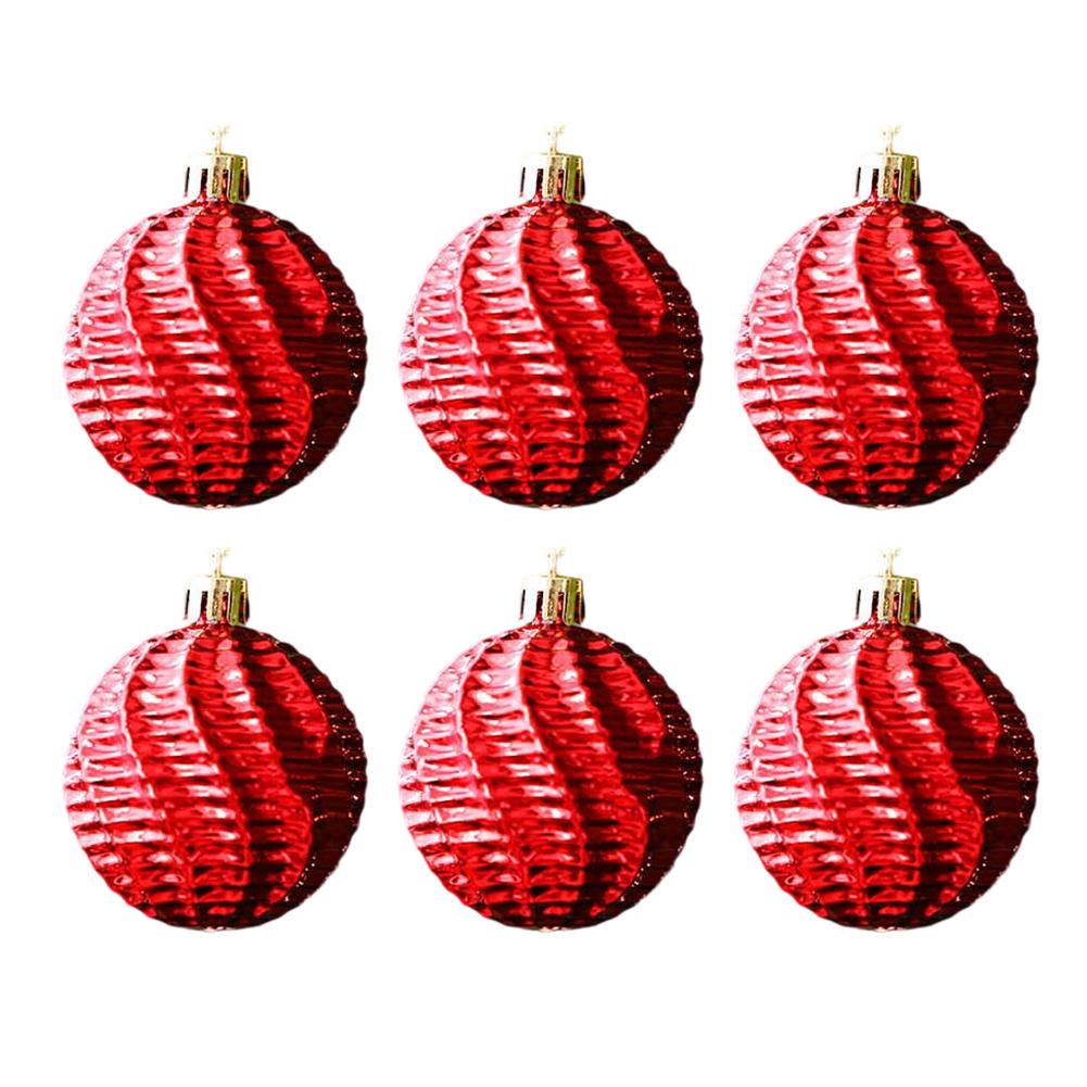 6cm Weihnachtskugel-Ornamente Set, Transparente galvanisierte Kunststoff-Hängekugeln für Feiertagsfeier und Heimdekoration