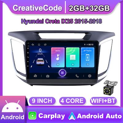 10palcový Android Carplay pro Hyundai Creta Ix25 2015-2018 autorádio Multimediální přehrávač videa GPS navigace WIFI 2+32GB